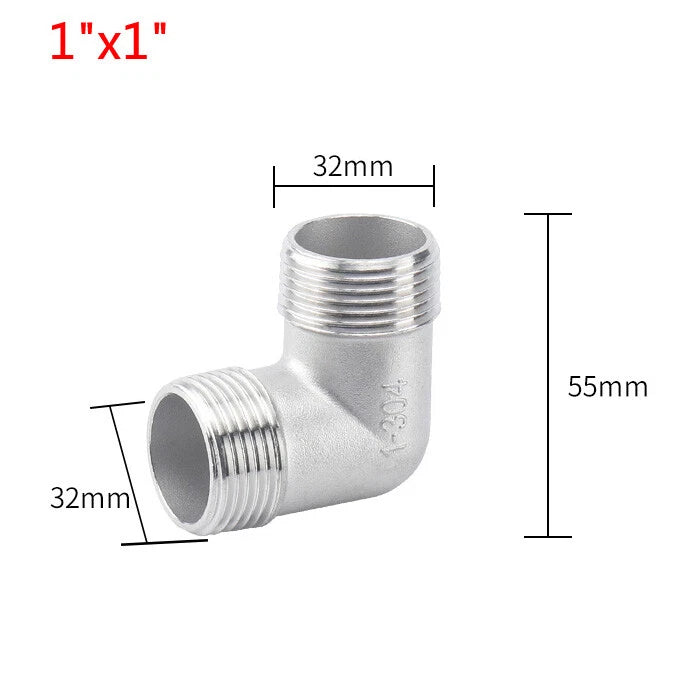 A2 Stainless Steel BSP Male Elbow Pipe Fitting — 1/4" to 2" Equal & Reducing