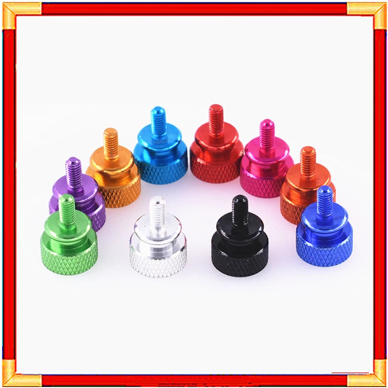 M3.5 Knurled Thumb Screws — Hand Tighten PC Graphics Card Screws, 10 Colors, 5 Lengths