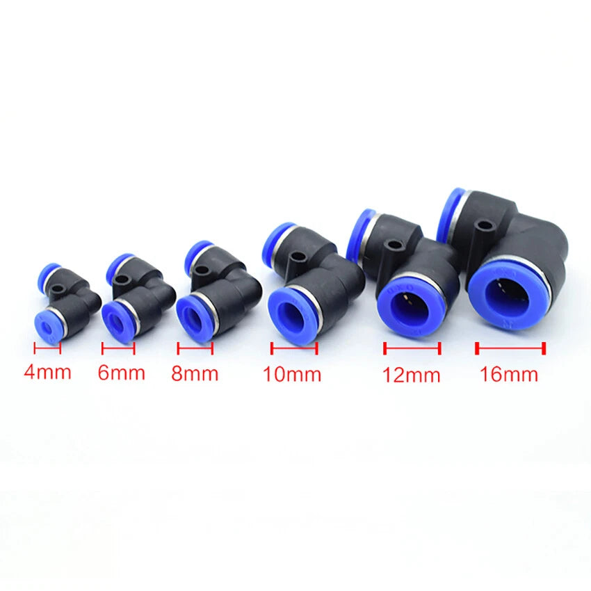 Pneumatic Push-In Tube Fittings | Air Line Quick Connectors 4–16mm OD