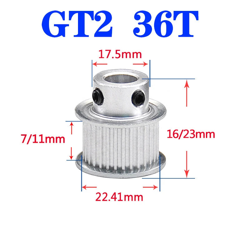 GT2 35T 35T 40T 42T 45T Timing Belt Smooth Tooth Drive Pulley-Synchronous Belt