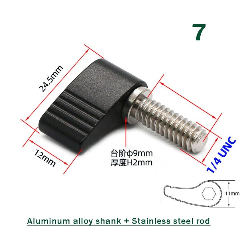 UNC 1/4" & 3/8" Thumb Screws – Single / Double Wing Hand Grip Bolts, Blue/Red/Black - HomeDIYer