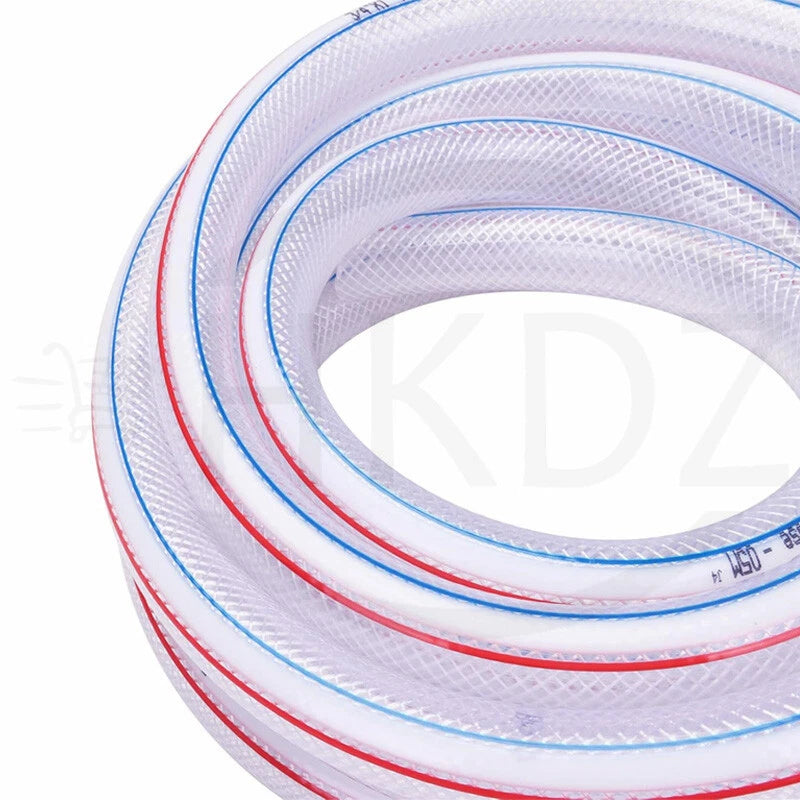 Clear Flexible PVC Braided Hose Pipe — Food Grade, Reinforced, Water Oil Air Tube