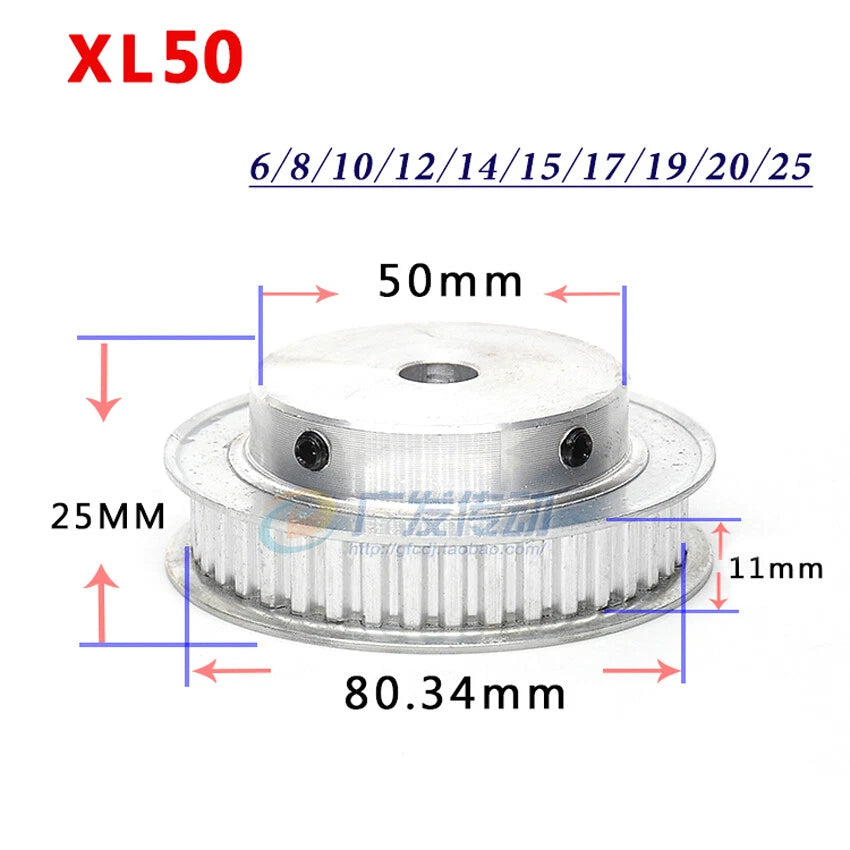 XL 36T-100T Timing Belt Pulley Pitch 5.08mm With Step Drive Pulleys Width 11mm