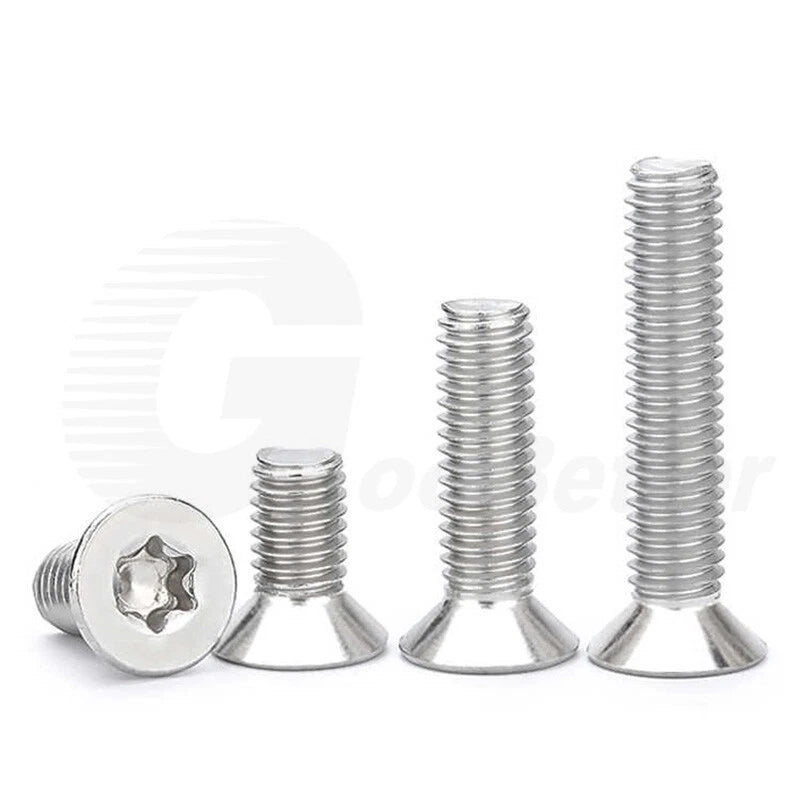 M1.4–M12 Torx Countersunk Machine Screws – A2 Stainless Steel, DIN 965 (3–100mm)