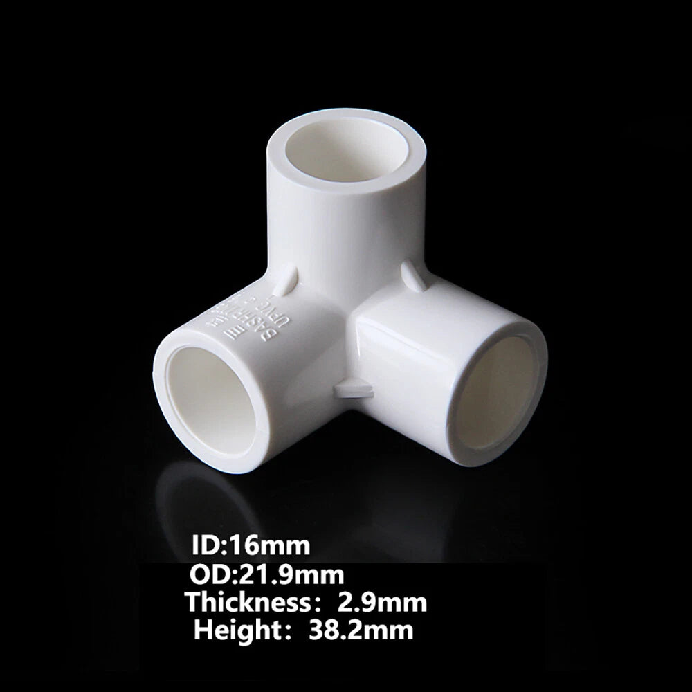 PVC White 16mm ID Pressure Pipe Fittings Metric Solvent Weld For Fish Tank  Pond