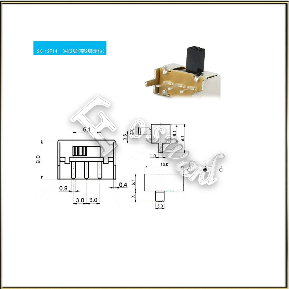 Mini Slide Switch SPDT 2/3-Position — 3/4/6 Pin PCB Micro Toggle Switch