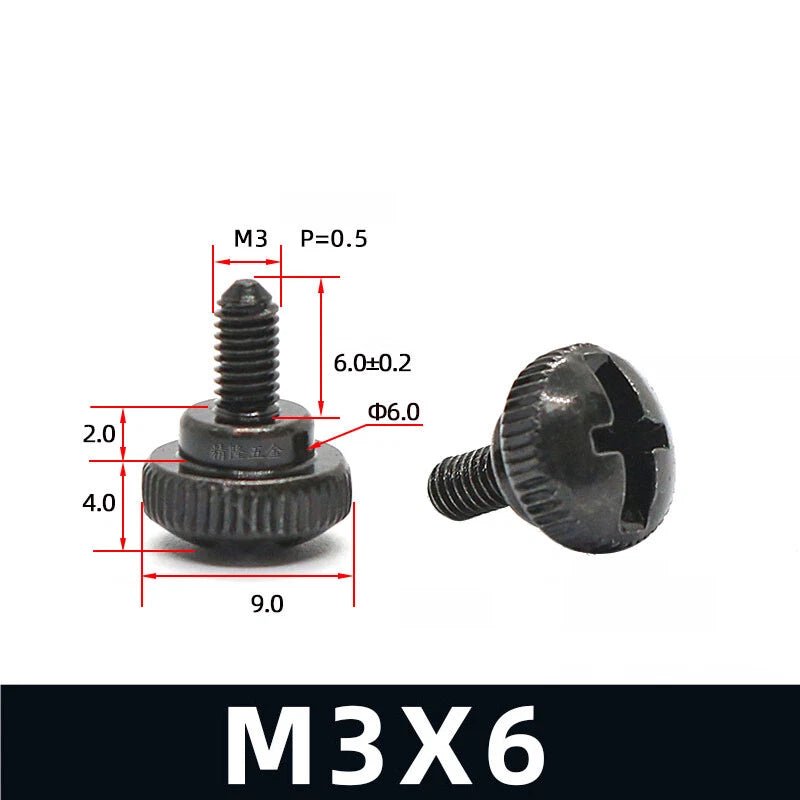 M3 Knurled Thumb Screws Step Hand Grip Knob Bolts — Carbon Steel, Nickel or Black Zinc - HomeDIYer