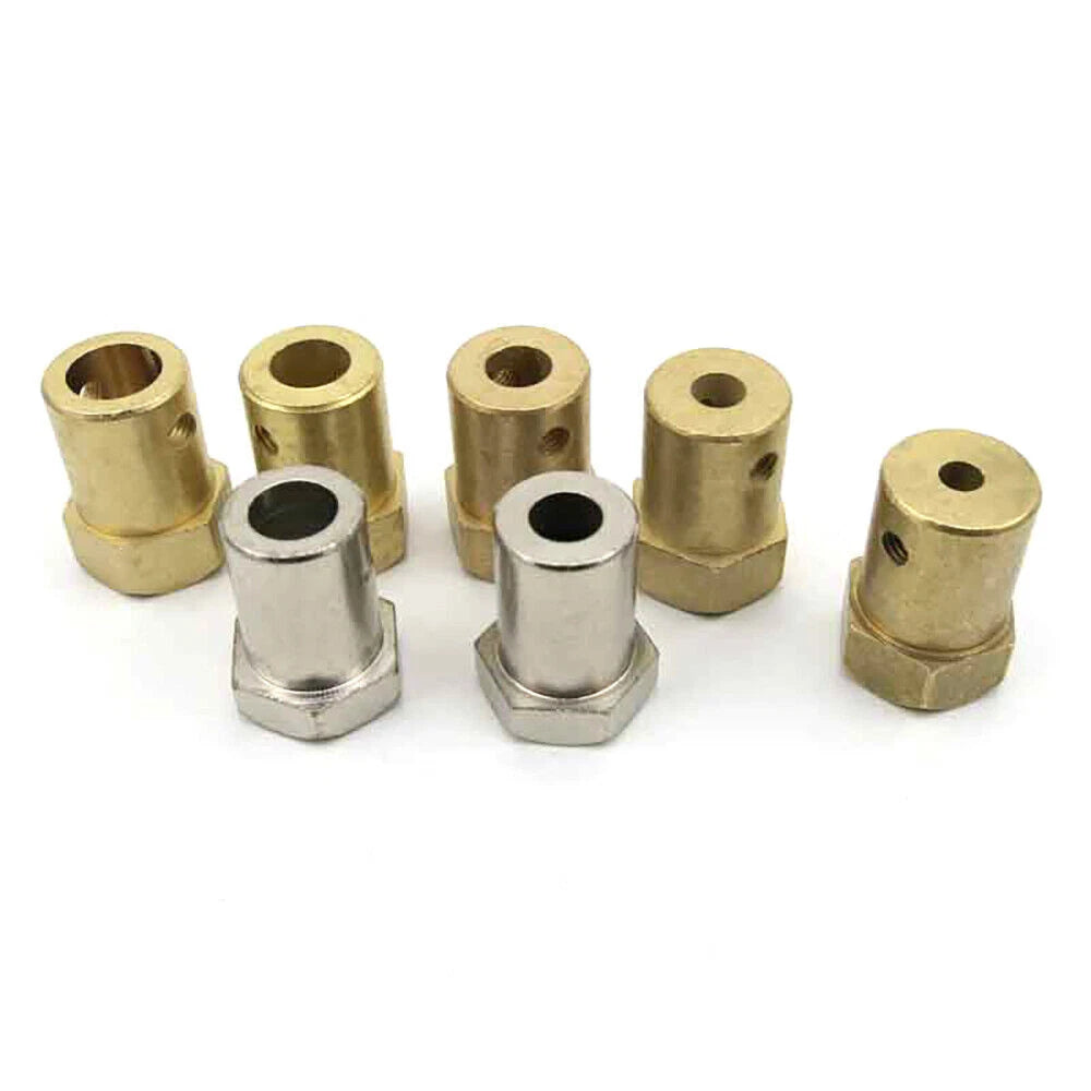 3-8mm Brass RC Car Wheels Shaft Motor Flexible Coupling Coupler Hex Connector