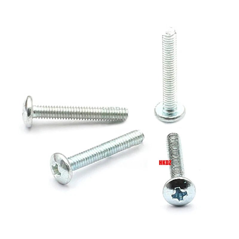 M2.3 M2.5 M3 Phillips Umbrella Head Machine Screws — Large Flat Head Bolts, Multiple Coatings - HomeDIYer