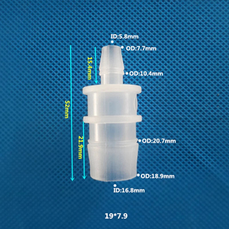 Straight Reducing Hose Barb Connector | 11.1mm–25mm to 3.9mm–20mm
