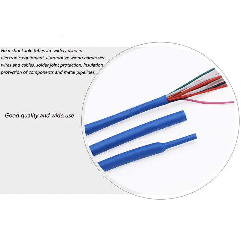 Heat Shrink Tubing 2:1 Ratio – 0.6mm & 0.8mm, 7 Colors, 5–50 Meter Rolls