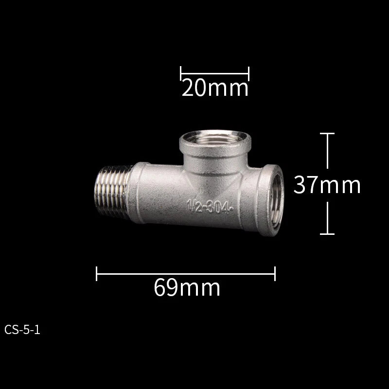 1/2" BSP Stainless Steel Pipe Fittings — Male/Female Adaptors, Tees & Couplings (A2)