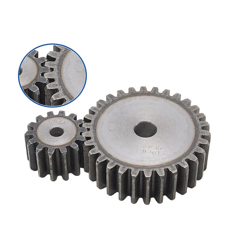 Spur Gear 1/1.5/2/2.5/3/4/5 Mod 12T - 150T Flat Gear 45 Steel Transmission Gears