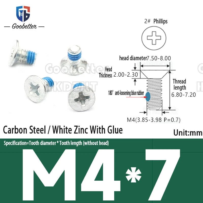 M4 Phillips Flat Head Countersunk Machine Screws — 5 to 45mm, Carbon Steel & Stainless, 9 Finishes - HomeDIYer