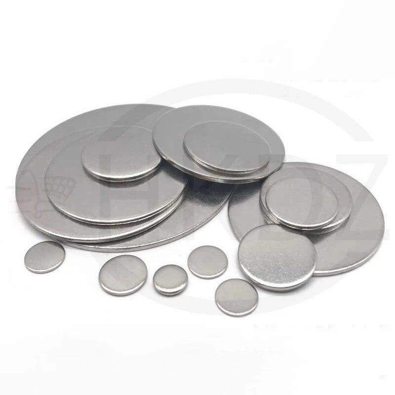 Stainless Steel Blank Round Disc 304 Grade Metal Sheet Plate Ø6-80mm Thick 1-5mm
