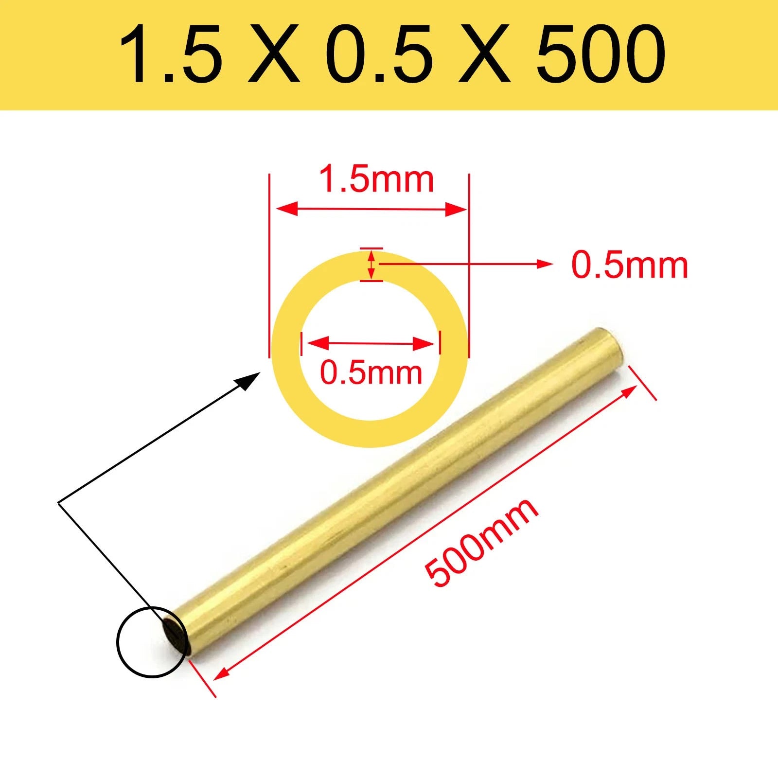 Brass Tubes ROUND PIPE Cu 62% OD 2mm 3mm 4mm 5mm 6mm 7mm 8mm 9mm 10mm To 90mm