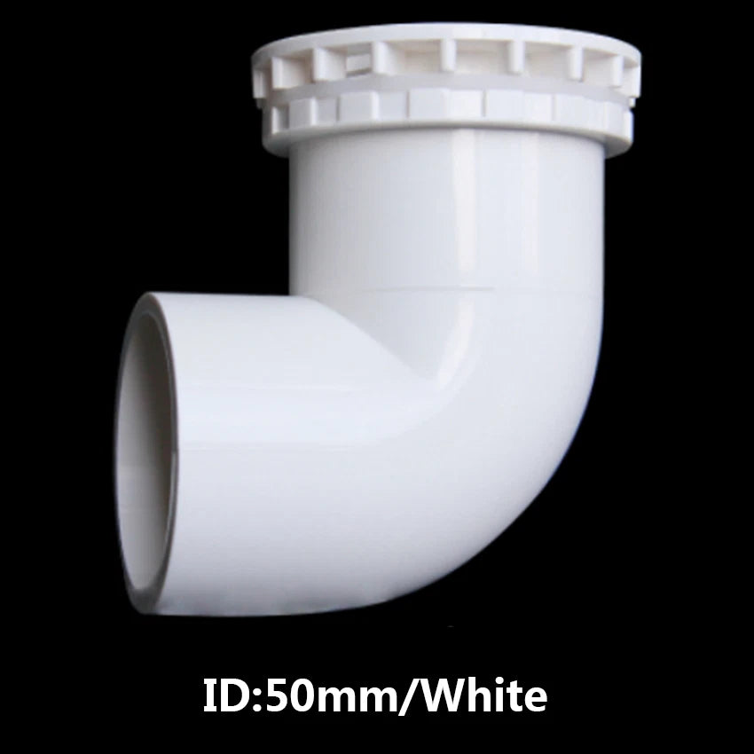 90° Elbow PVC Drain Pipe Joint Fittings 20 25 30 40 50mm for Aquarium Fish Tank