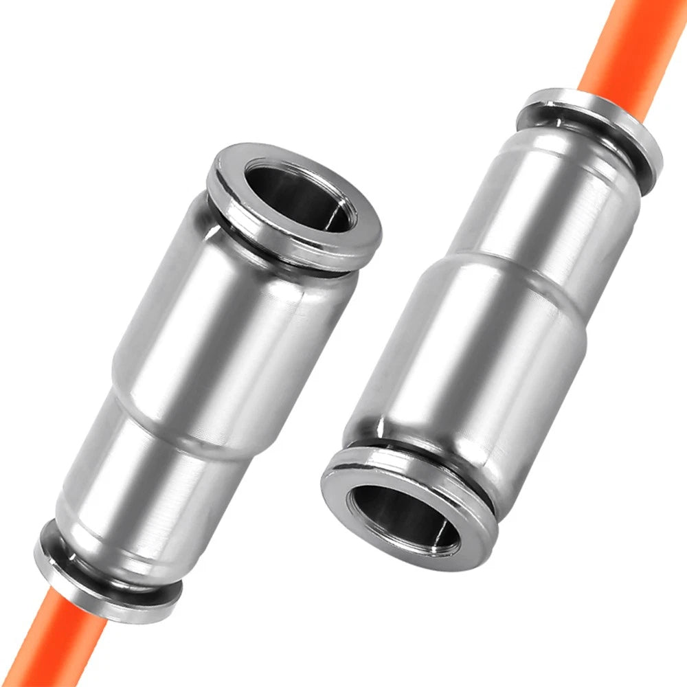 A2 Stainless Steel Pneumatic Push-in Fittings — All Types, 4–16mm