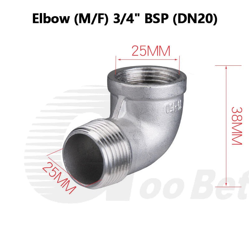 BSP Threaded Stainless Steel Pipe Fittings 304 — Elbow, Tee, Nipple, Socket & More