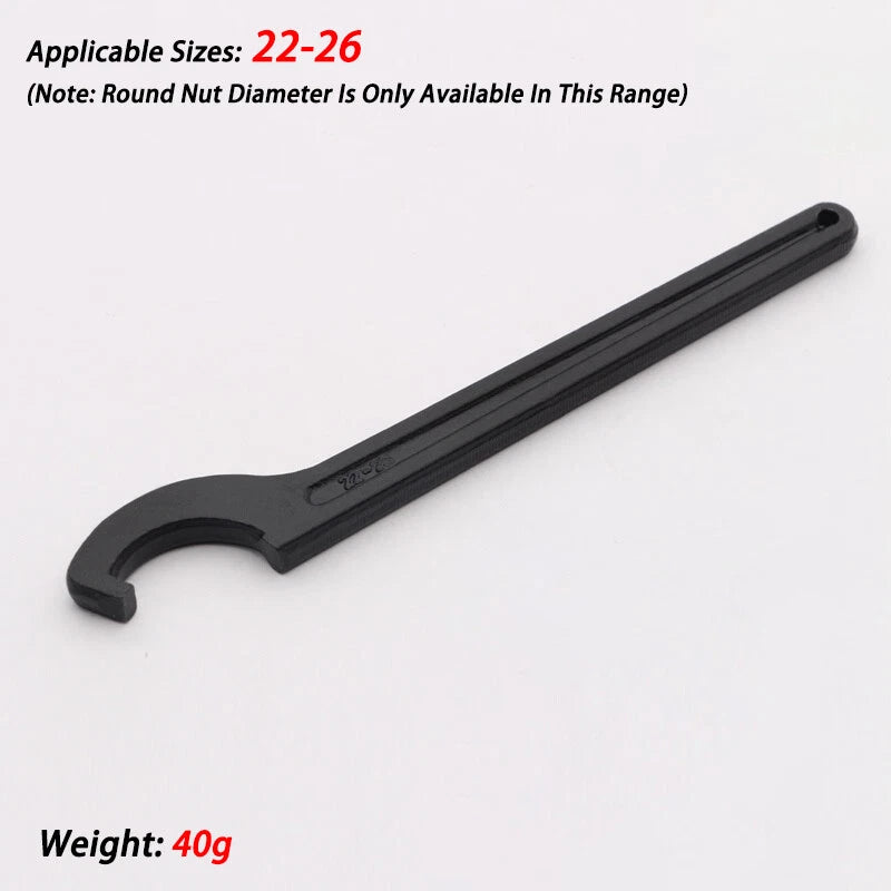 Hook Wrench C Spanner 22mm-320mm Repair Tool Motorcycle Bike Steering Suspension