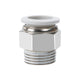Straight Male Stud Push-to-Connect Pneumatic Fitting for Air & Water Hose