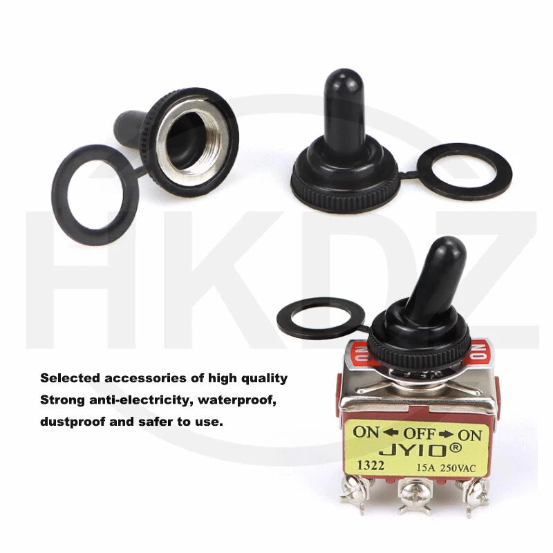 Metal Toggle Switch 250VAC 15A — SPST / SPDT / DPST / DPDT Panel Mount Flick Switch
