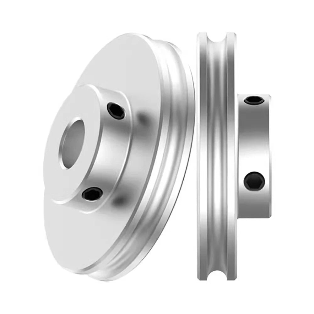 Alu U Pulley OD 20 30 40 50 60 80mm Single Groove Fixed Pulley for PU Round Belt