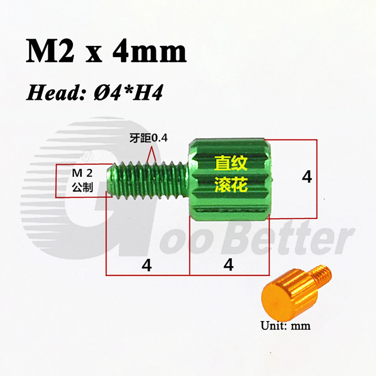 Aluminum Knurled Thumb Screws – M2 to M6 Flat Head Hand Grip Bolts, 10 Colors