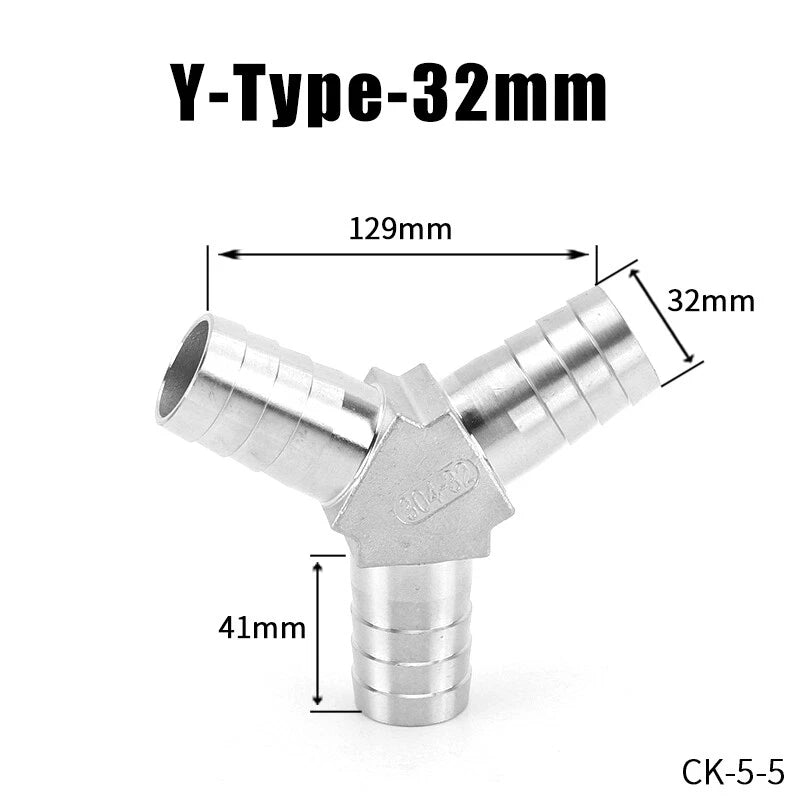 Stainless Steel BSP Hose Tail Connector Fitting — Y / L / T / Inline Type