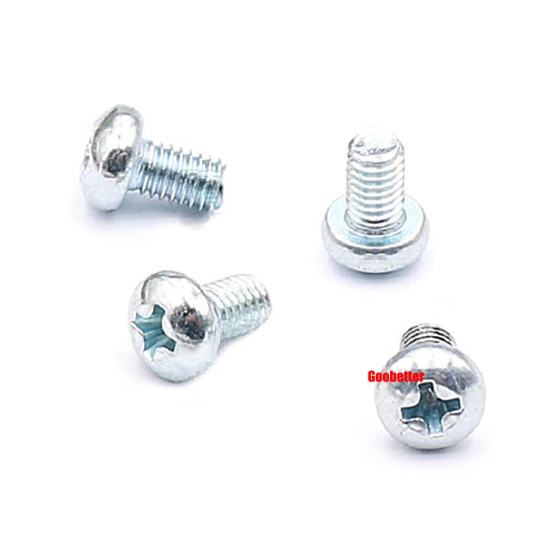 M3 Phillips Pan Head Machine Screws – 3mm to 43mm, Multiple Coatings (100–500 PCS)