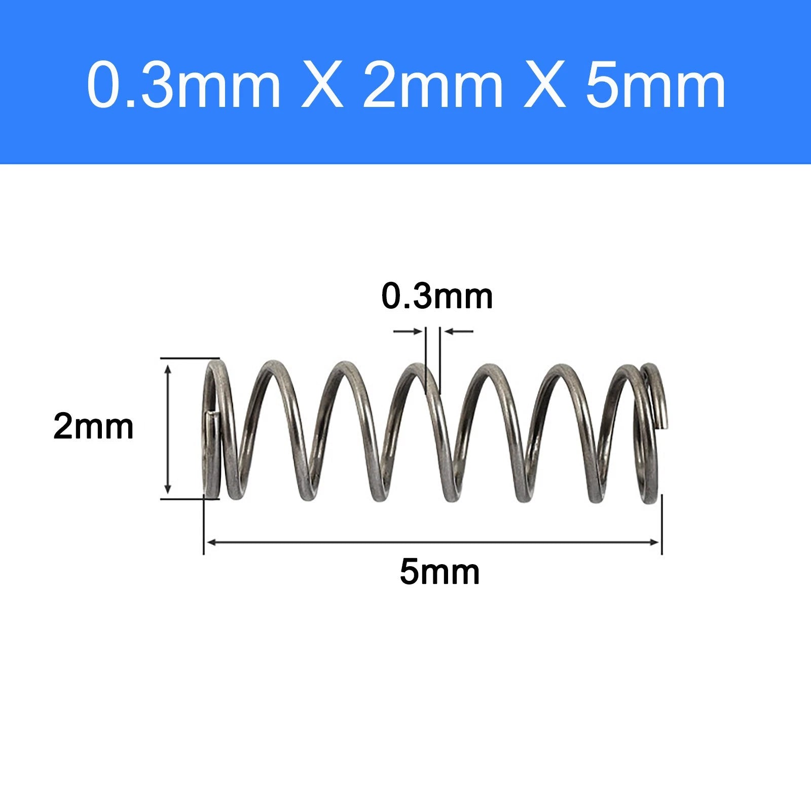 Spring Steel Compression Spring Pressure Coil Spring Wire 0.3mm OD 1.5-6mm Shop