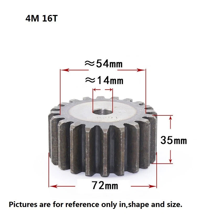 45# Steel 4Mod 10T-80T Spur Gears Thickness 35mm Motor Pinion Transmission Gear