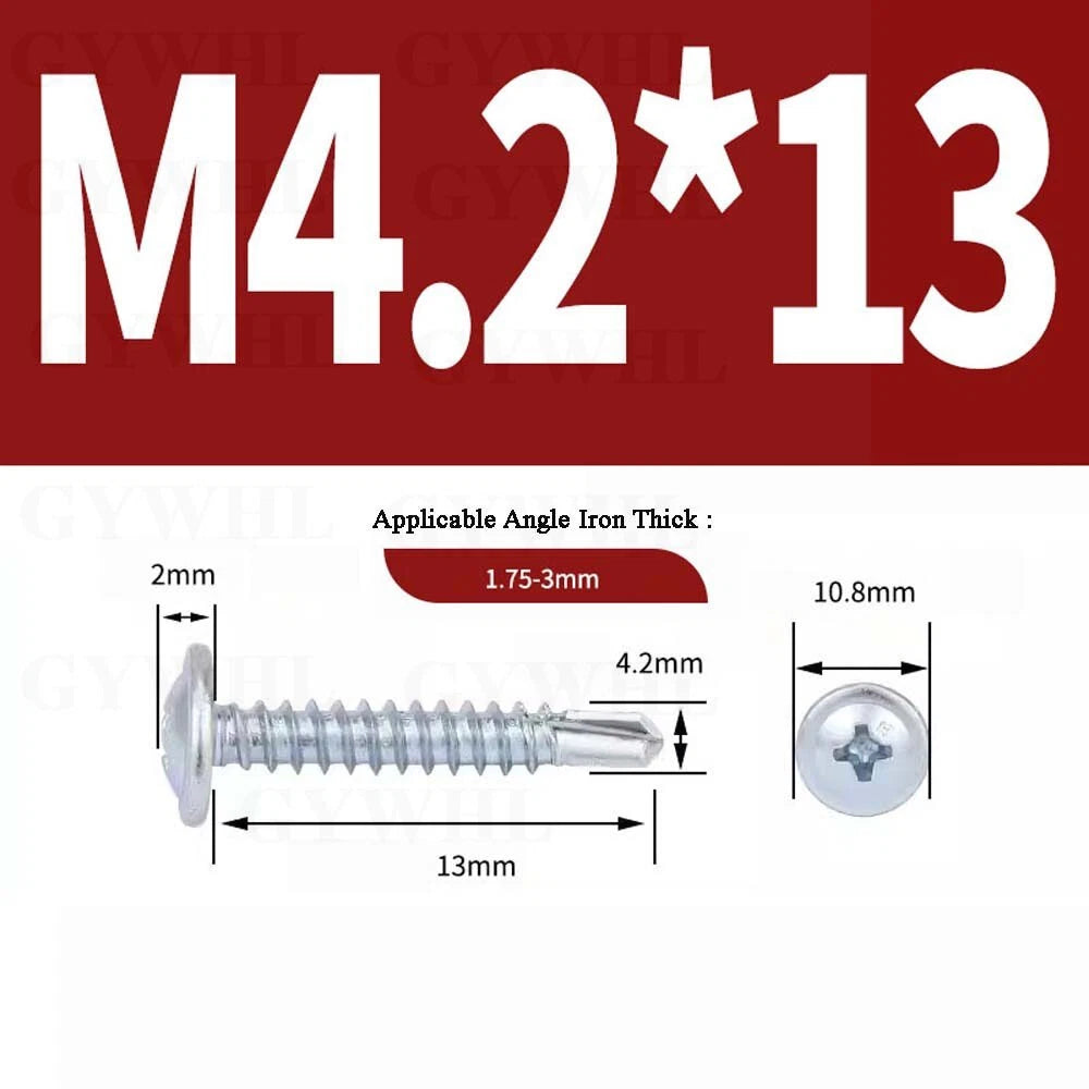 M4.2 M4.8 Self Drilling Wafer Head Screws – Steel & Stainless for Sheet Metal