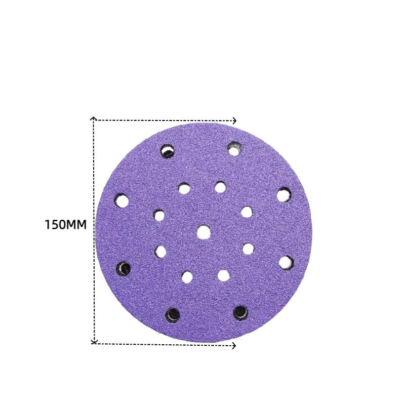 6 Inch Dry Sanding Discs Sandpaper Hook and Loop Pads 15/17Hole Grit 40-800