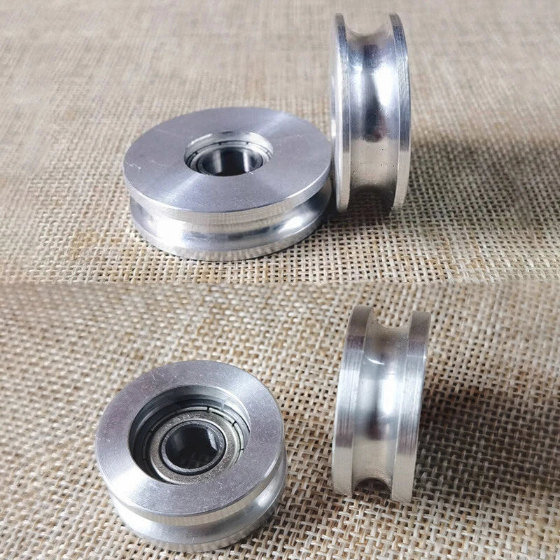 Aluminium Pulley Bearing CNC Guiding Wheel Flat Belt Idler OD 8-80mm Hole 5-16mm