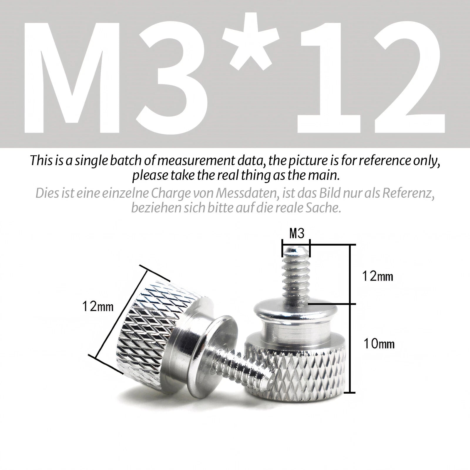M3 Knurled Thumb Screws – Colorful Aluminum Alloy Hand-Tighten Grip Bolts
