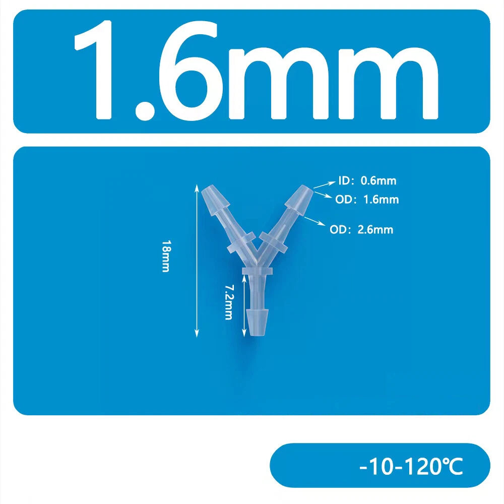 Y-Type 3-Way Barbed Hose Connector — Plastic Tee Fitting for Tube & Pipe