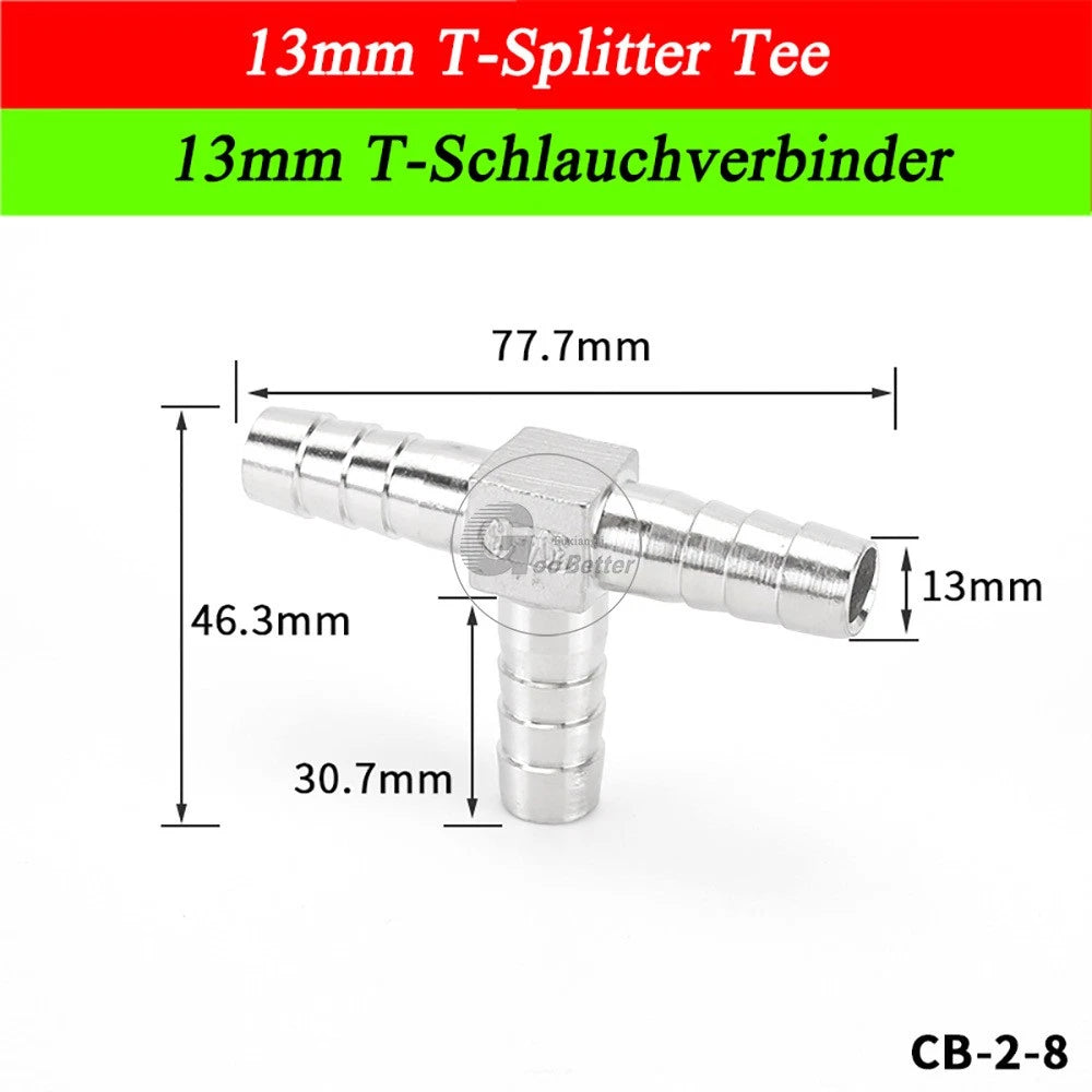 A2 Stainless Steel 8-41mm Barbed Hose Connector,Hosetail Pipe Air Water Oil Fuel