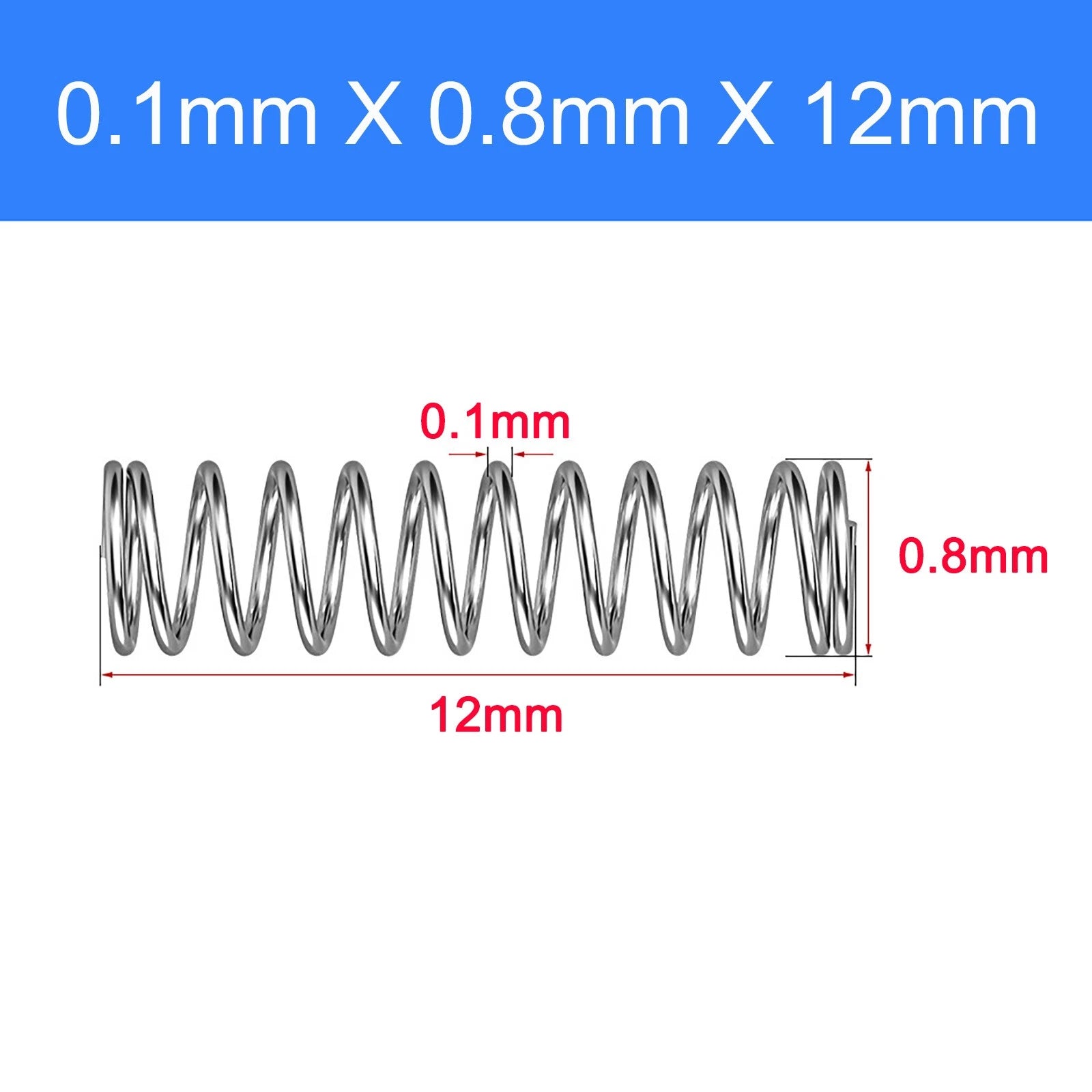 Small Micro Compression Spring Stainless Steel 0.1mm Wire Miniature Precision