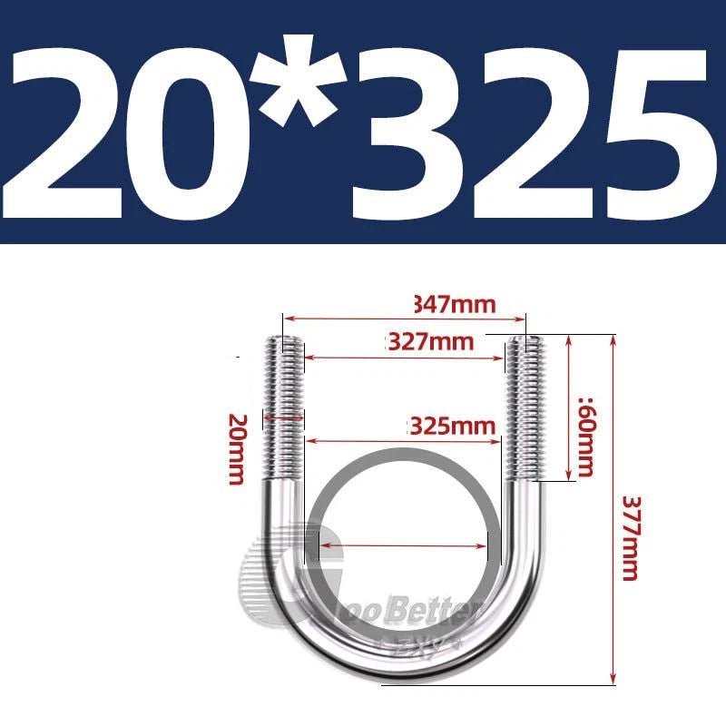 Square U - Bolts Stainless Steel — M6 to M24 | 304 A2 & 316 A4 Marine Grade - HomeDIYer