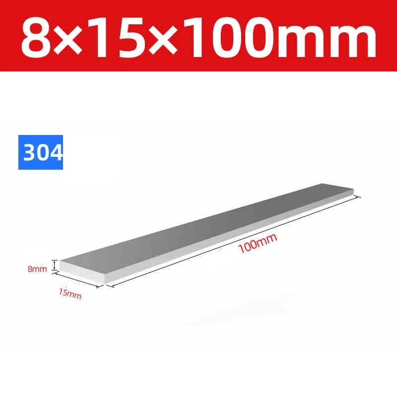 304 Stainless Steel Flat Bar Metal Plate Strip Width 10mm-80mm Thick 3mm to 20mm
