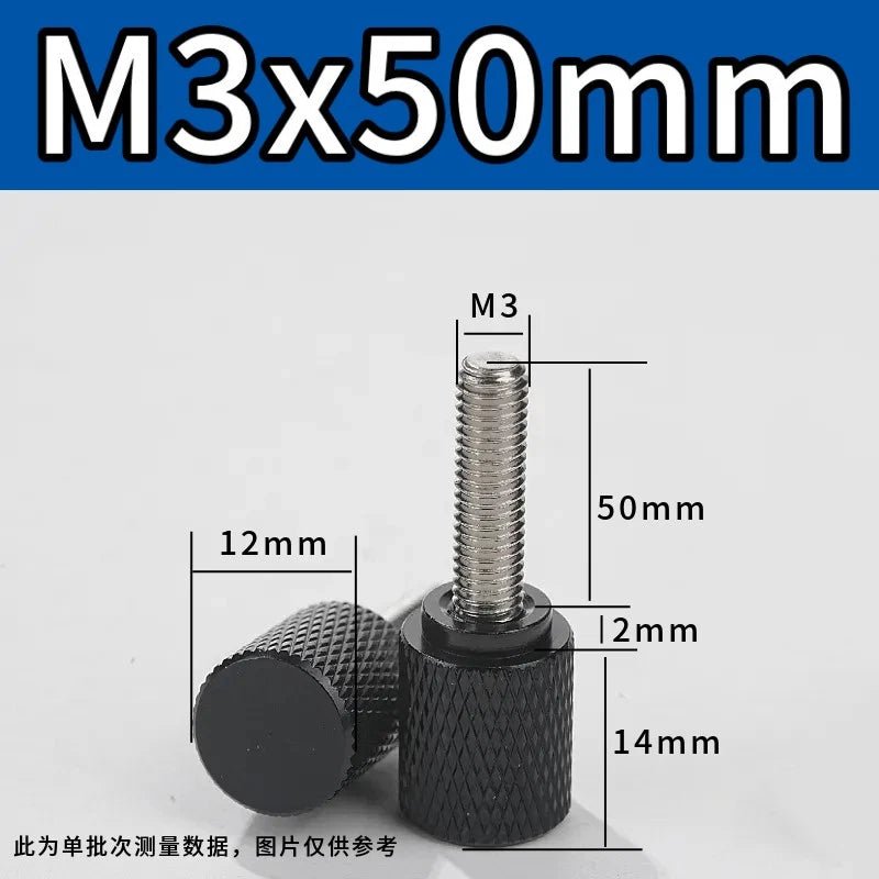 M3 Knurled Thumb Screws – Colored Anodized Aluminum, 6mm to 100mm, 10 Colors - HomeDIYer
