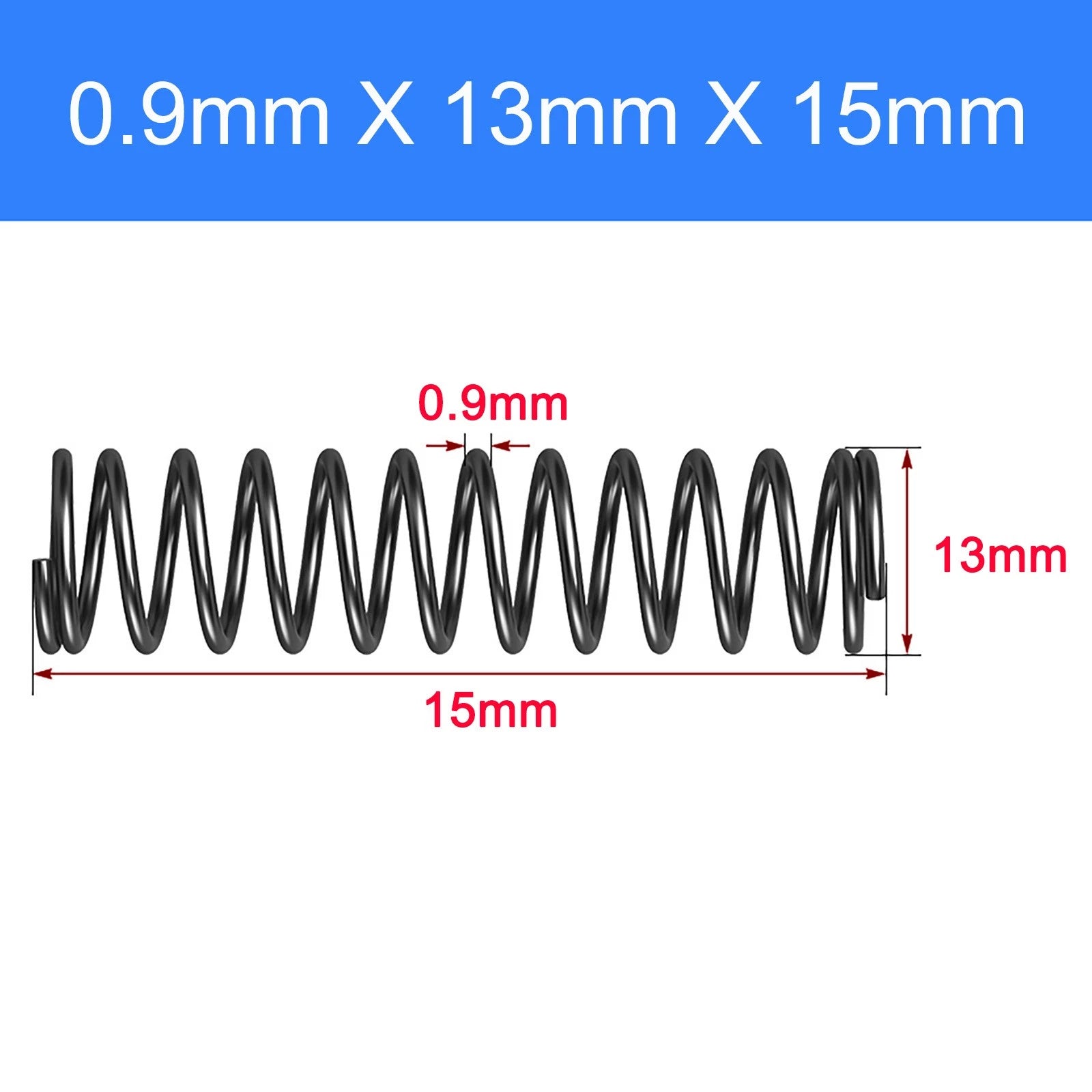 Compression Spring Spring Steel Pressure Coil 0.9mm Wire OD 5-20mm 10-100mm Shop