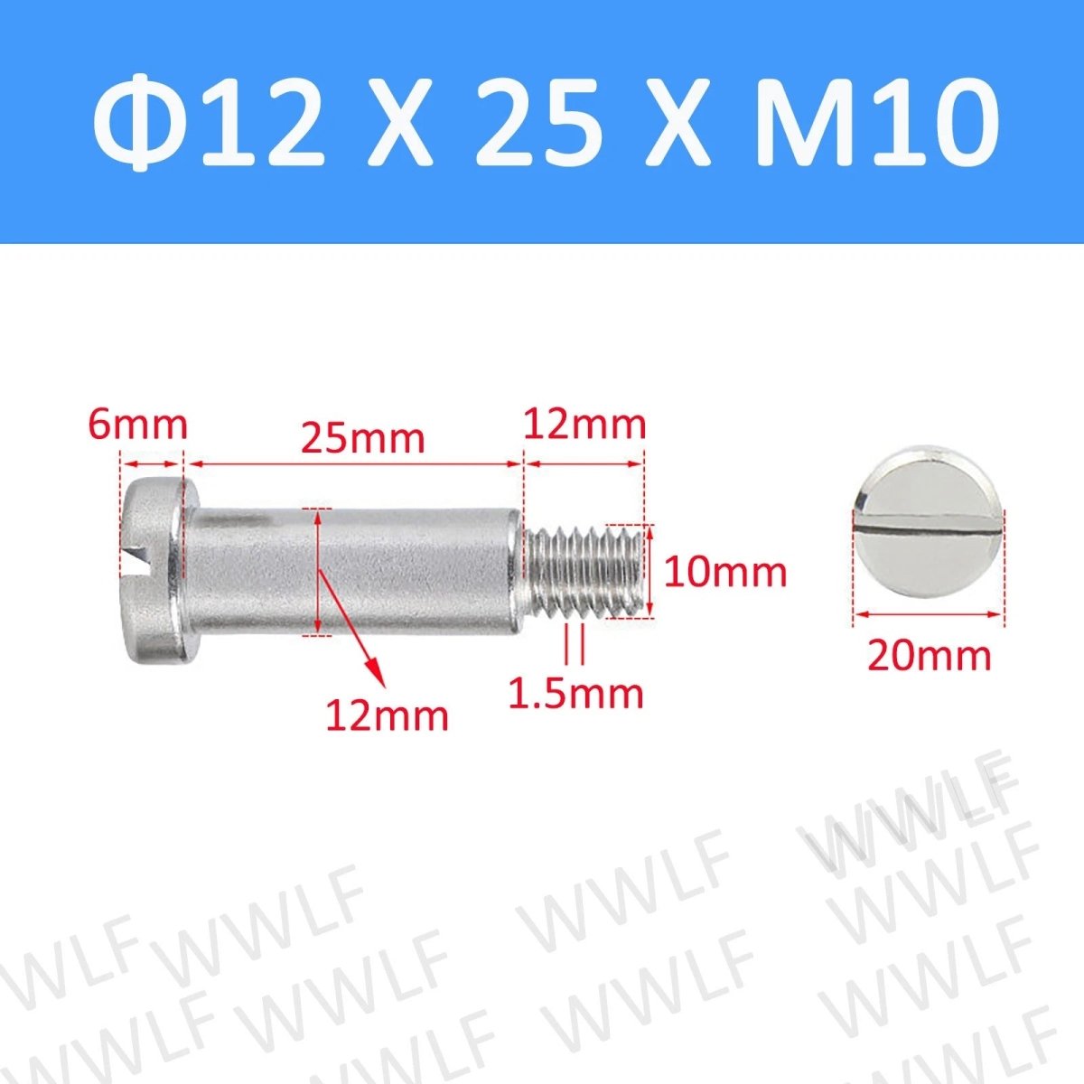 A2 Stainless Steel Slotted Shoulder Bolts DIN 923 | Step Stripper Bolts M1.6–M10 - HomeDIYer