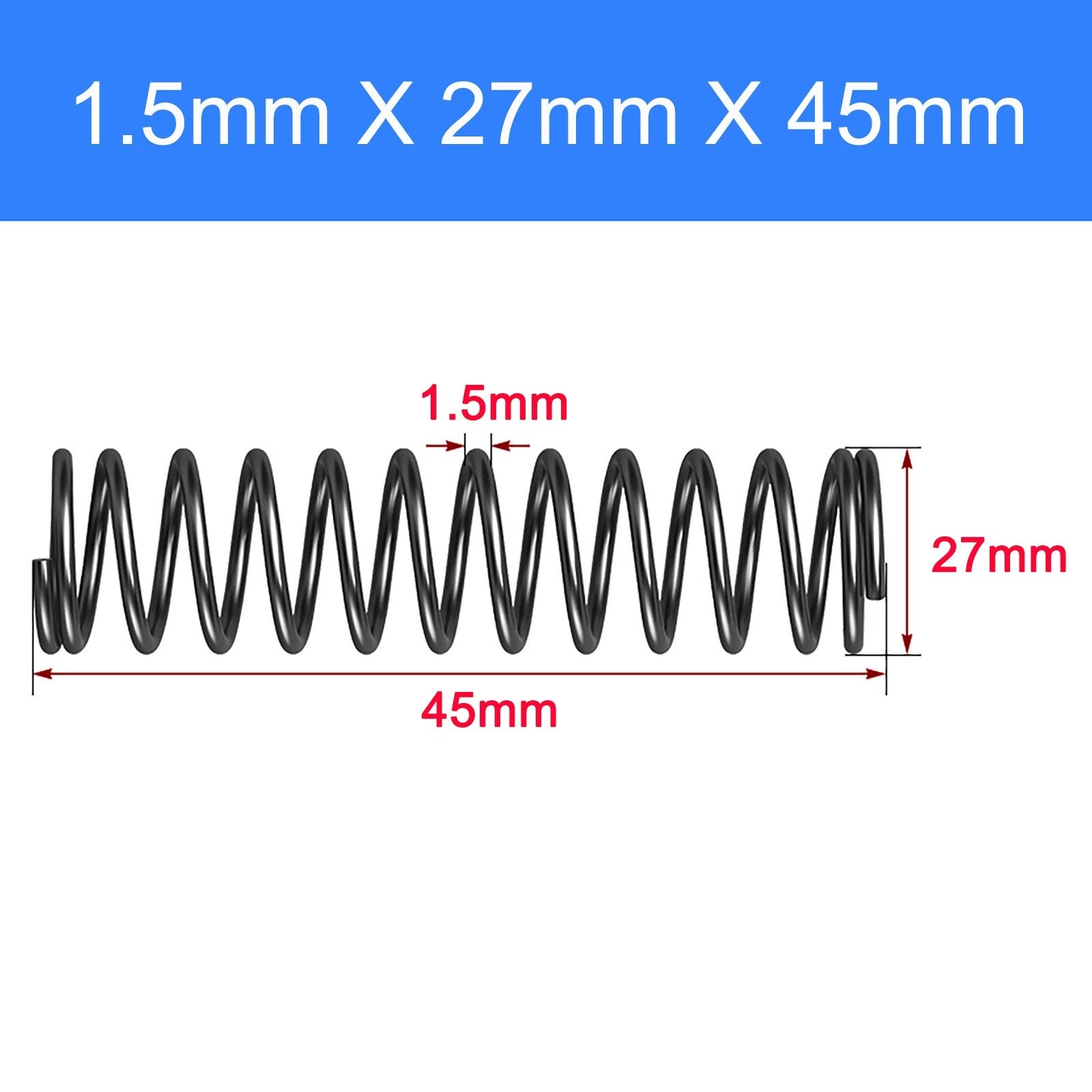 Compression Spring Spring Steel Pressure Coil 1.5mm Wire OD 8-30mm 10-100mm Shop