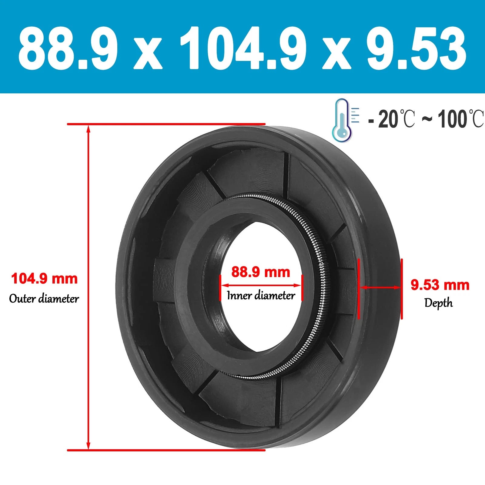 TC Double Lip NBR Oil Seal — 83–94mm ID, R23 Rotary Shaft Seal, All Depths