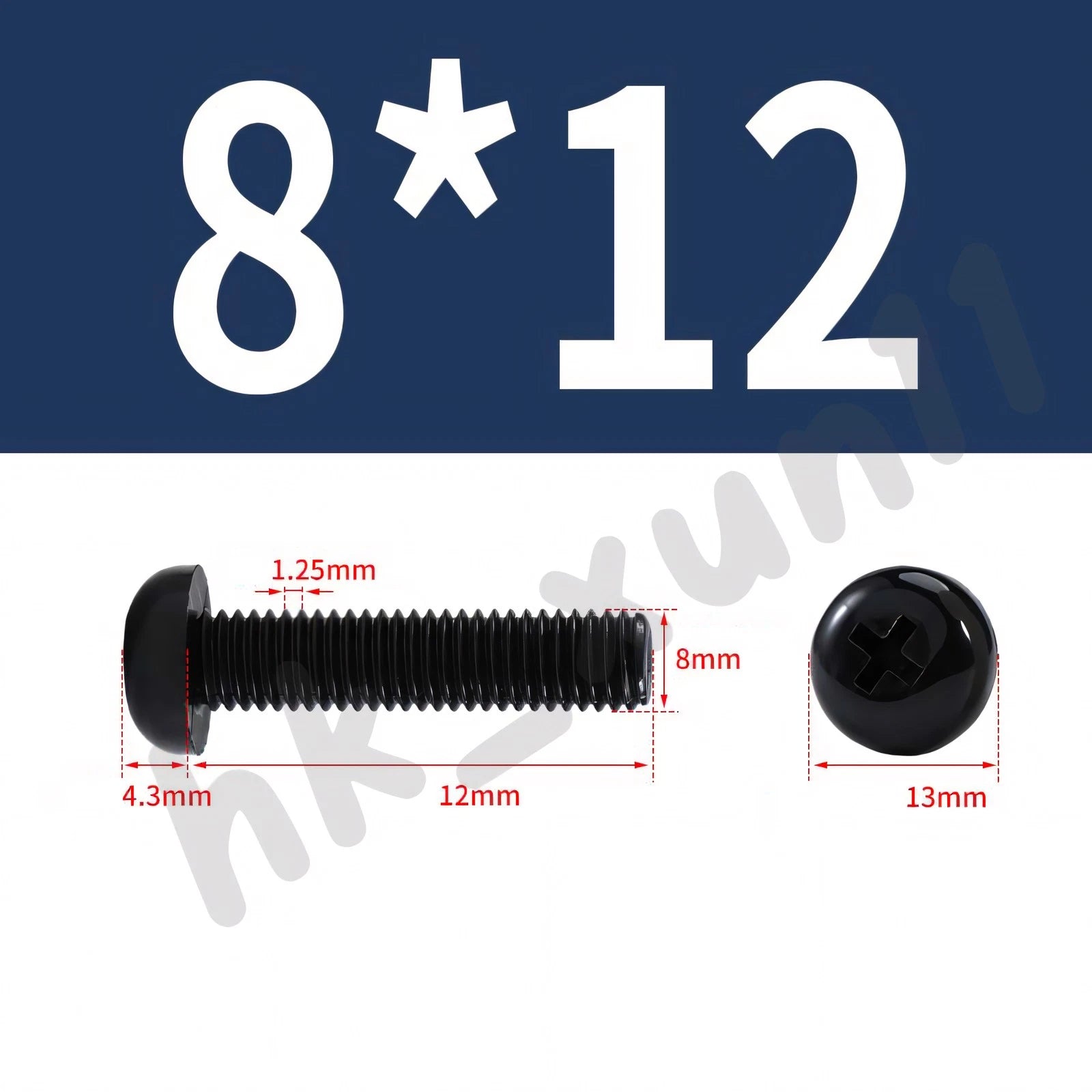 White/Black Nylon Phillips Machine Screws – M2 to M6, Plastic Round Pan Head Bolts