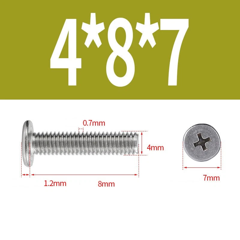 M1–M8 Ultra Thin Flat Head Phillips Machine Screws – A2 Stainless Steel, Fully Threaded