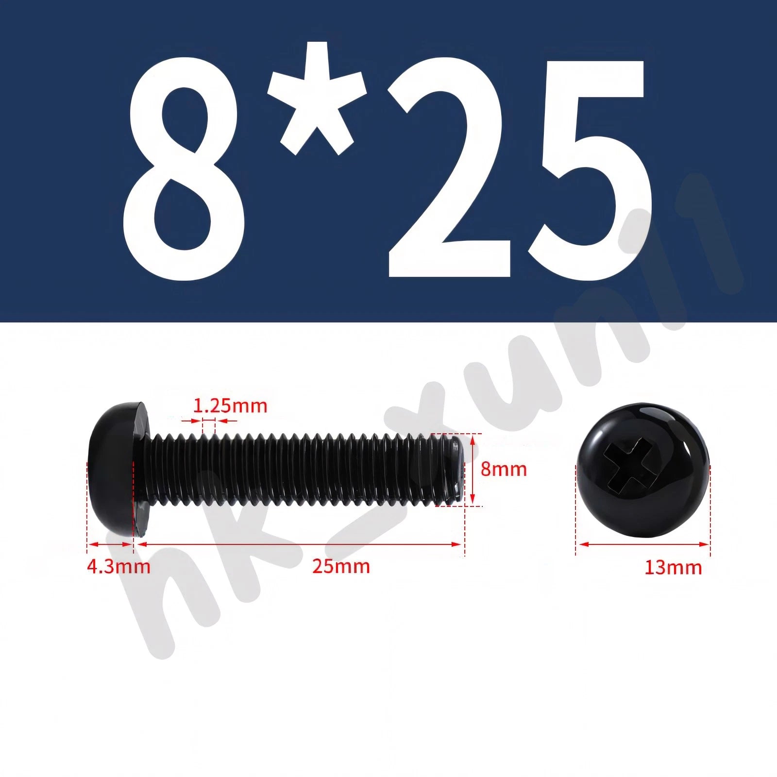 White/Black Nylon Phillips Machine Screws – M2 to M6, Plastic Round Pan Head Bolts