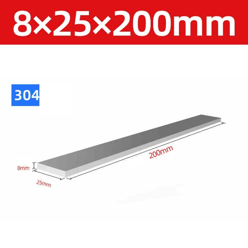 304 Stainless Steel Flat Bar Metal Plate Strip Width 10mm-80mm Thick 3mm to 20mm